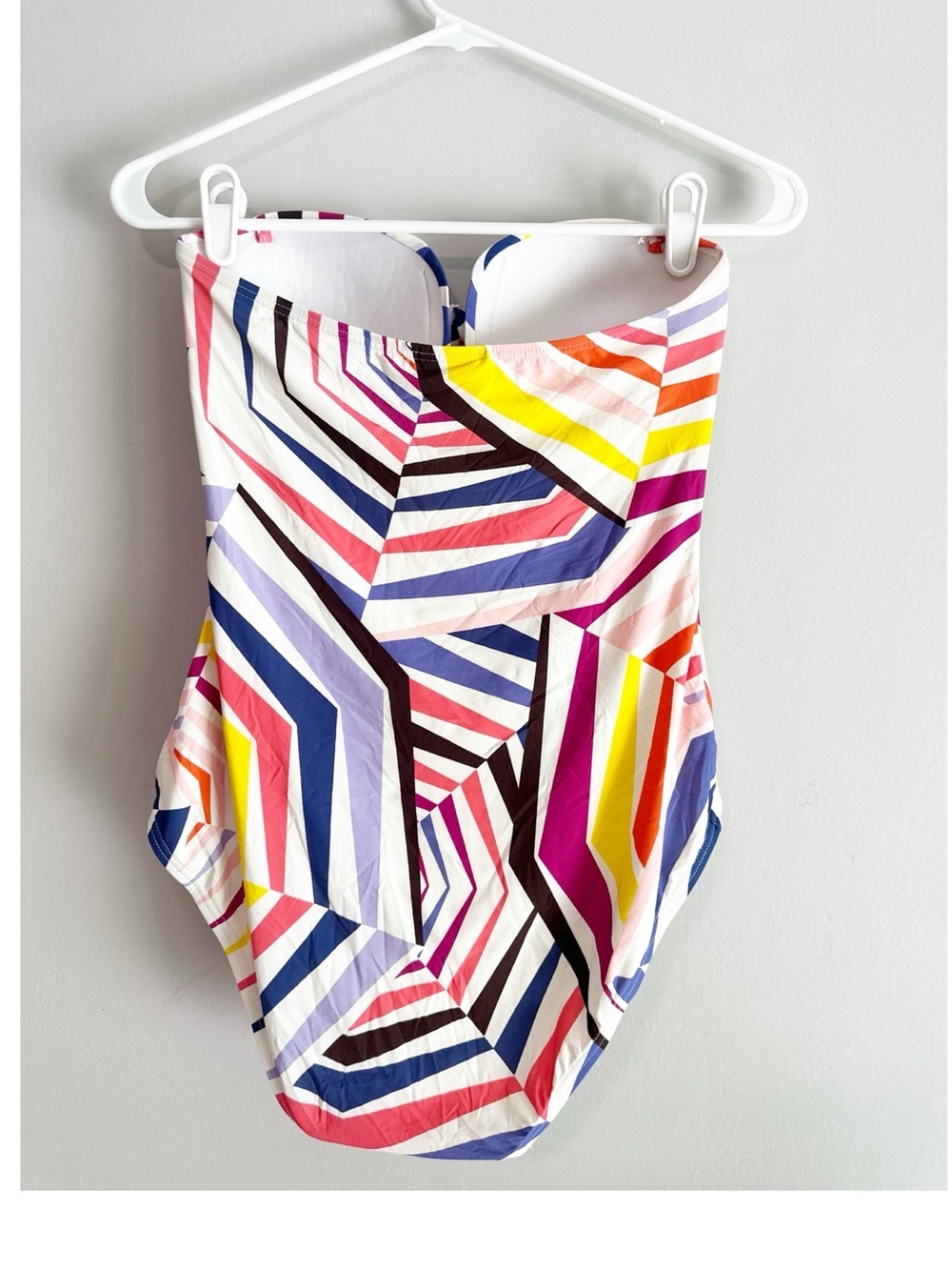 Kate Spade geobrella molded strapless swimsuit size small - Picture 3 of 4